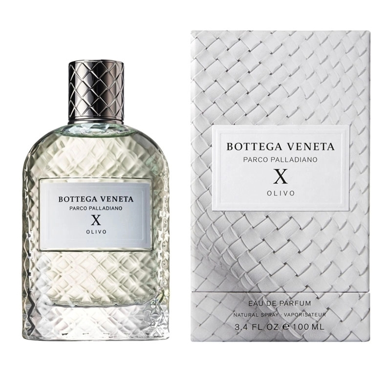 Thiết kế chai Bottega Veneta Parco Palladiano X: Olivo EDP – Chai thủy tinh trong suốt với nắp kim loại sang trọng